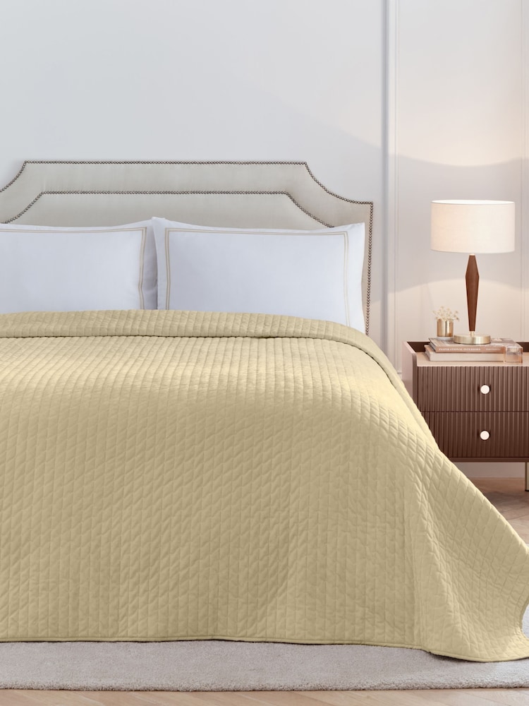 Paoletti Champagne Henley Pin-Cord Bedspread - Image 1 of 5