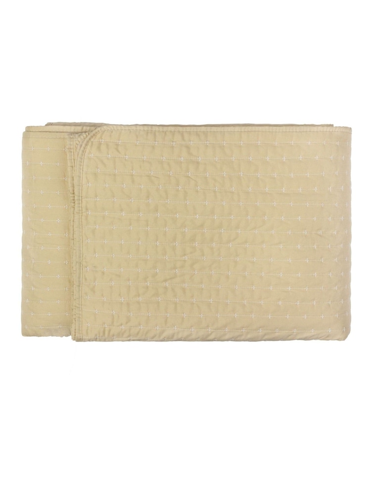 Paoletti Champagne Henley Pin-Cord Bedspread - Image 2 of 5
