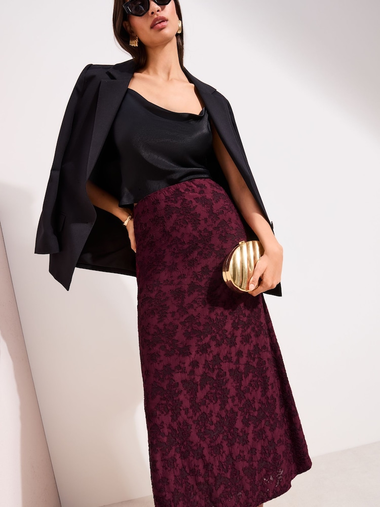 Friends Like These Floral Burnout Midaxi Skirt - صورة 1 من 5