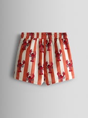 Lobster أحمر - JoJo Maman Bébé Appliqué Long Sleeve Rash Vest Set - Image 6 of 8