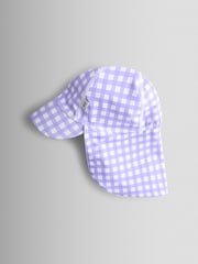 Lila cadrilat - JoJo Maman Bébé UV Sun Protection Swim Hat - Imaginea 1 din 3