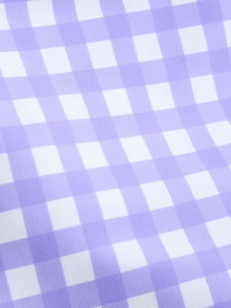 Lila cadrilat - JoJo Maman Bébé UV Sun Protection Swim Hat - Imaginea 3 din 3