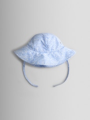 JoJo Maman Bébé Blue Ditsy Floppy Swim Hat - Image 2 of 5