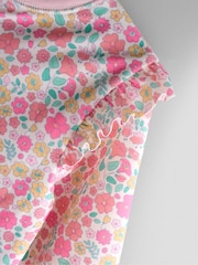JoJo Maman Bébé Pink Ditsy Floral Print All In One Sun Suit - Image 4 of 5