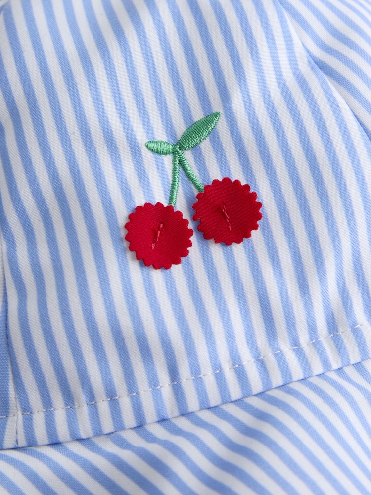 JoJo Maman Bébé Blue Floral Floppy Sun Hat - Image 3 of 3