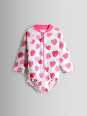 JoJo Maman Bébé Long Sleeve Sunsafe Swimsuit - Imagen 2 de 4