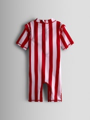 JoJo Maman Bébé Red Stripe Ice Cream UV Sunsafe Suit - Image 2 of 4