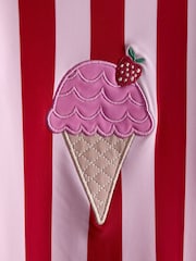 JoJo Maman Bébé Red Stripe Ice Cream UV Sunsafe Suit - Image 3 of 4