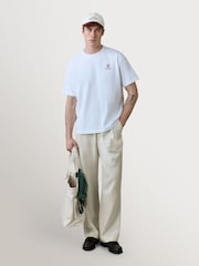 Percival White Hotel Bistro Graphic Print Oversized T-Shirt - Image 5 of 7