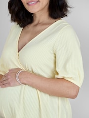 JoJo Maman Bébé Yellow Short Sleeve Maternity Jersey Top - Image 4 of 4