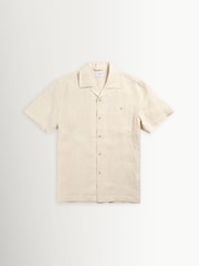 Percival Natural Short Sleeve Cuban Linen Shirt - Image 6 of 6