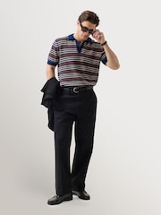 Percival Blue Casa Martini Knitted Polo Shirt - Image 2 of 6