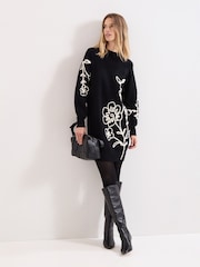 Phase Eight Black Rosa Jumper Dress - Image 3 of 7