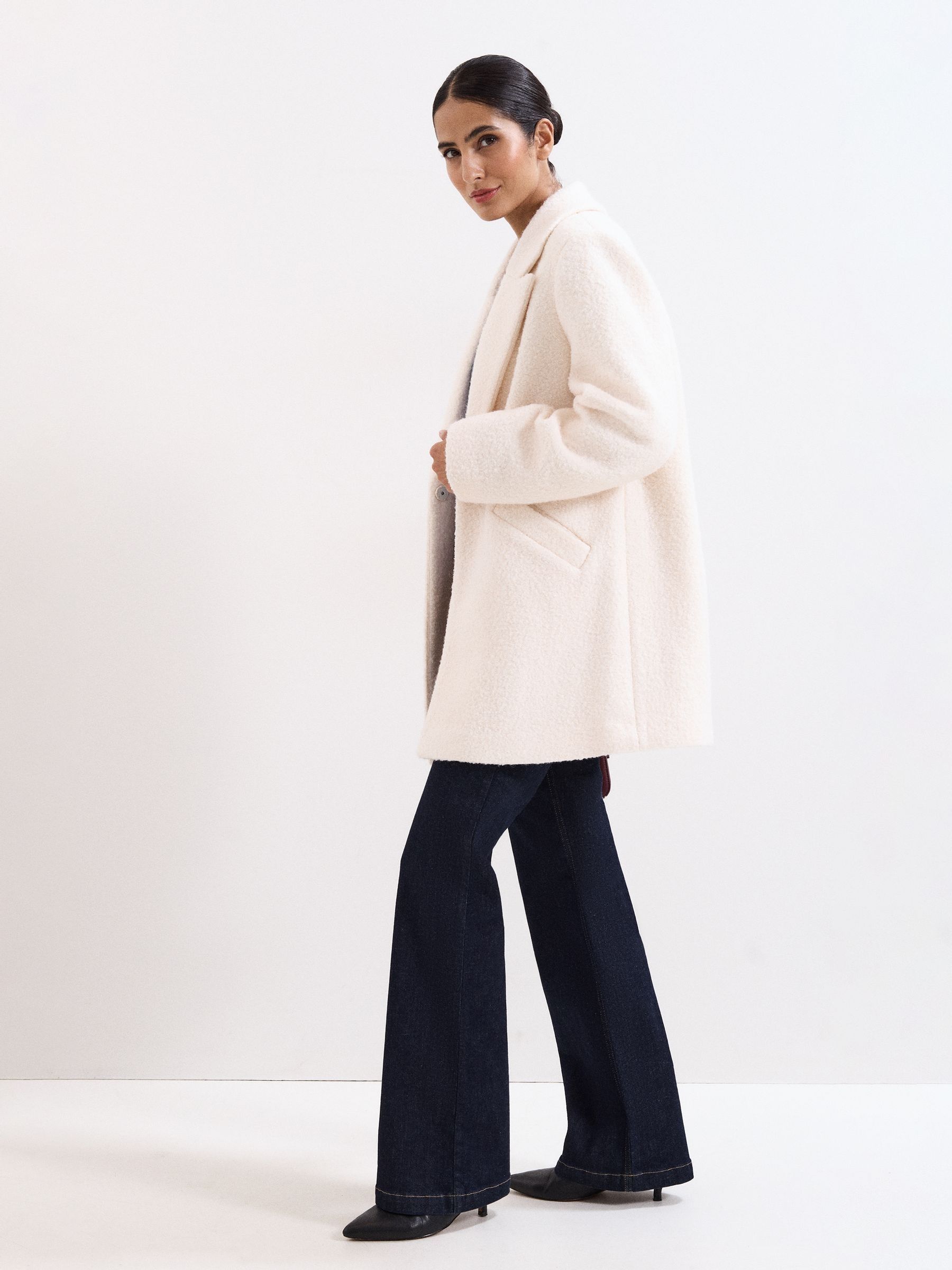 Buy Phase Eight White Malin Wool Coat from Next USA