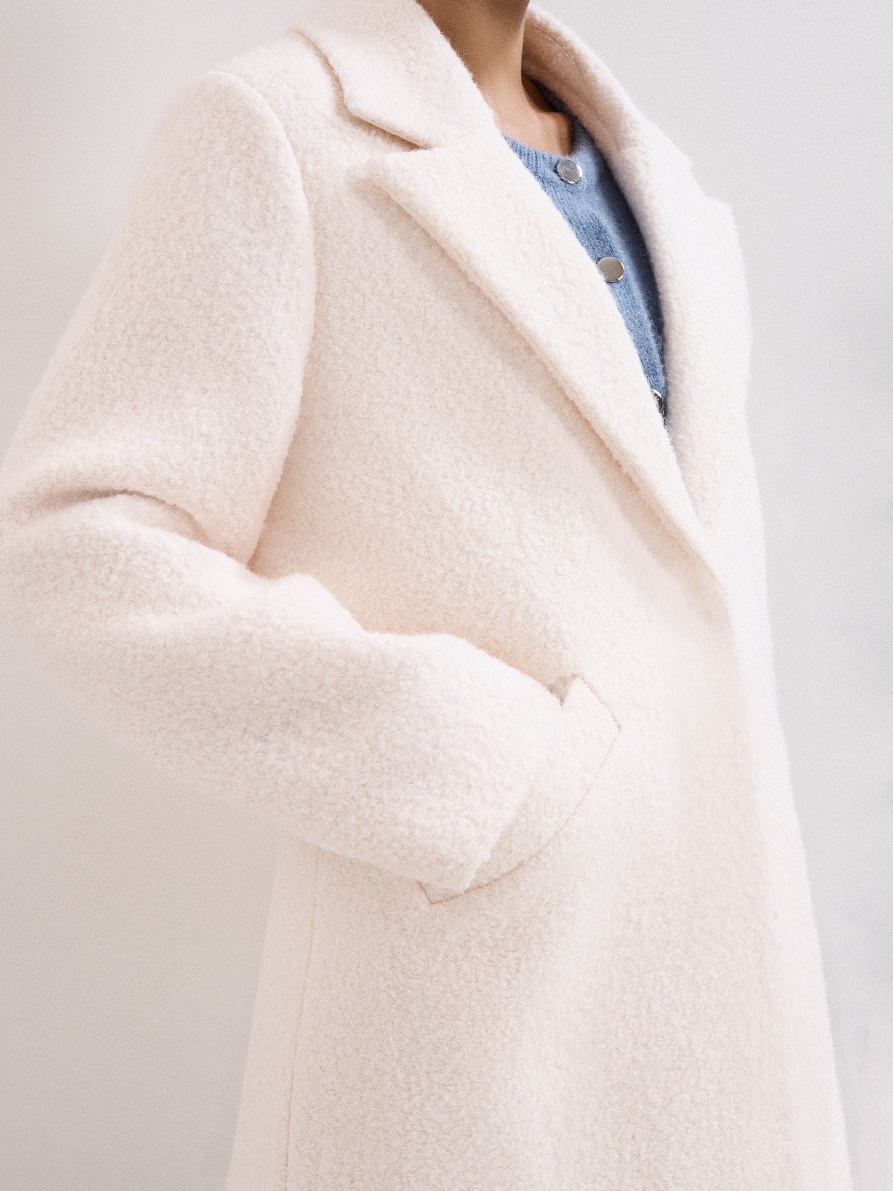 Buy Phase Eight White Malin Wool Coat from Next USA