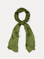 Phase Eight Green Satin Trim Scarf - Image 1 of 6