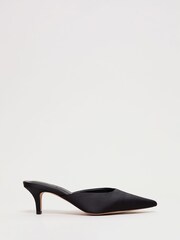 Phase Eight Black Satin Mules - Image 1 of 7