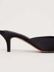 Phase Eight Black Satin Mules - Image 3 of 7