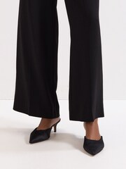 Phase Eight Black Satin Mules - Image 6 of 7