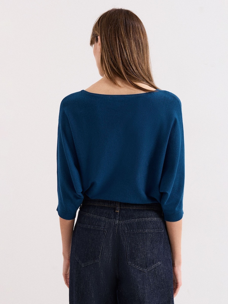 Phase Eight Blue Cristine Knit Jumper - Image 2 of 7 Phase Eight Blue Cristine Knit Jumper - Image 2 of 7