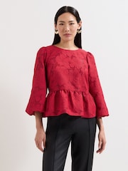 Phase Eight Red Ellis Blouse - Image 1 of 7