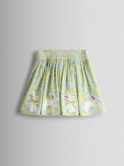 JoJo Maman Bébé Yellow Bunny Appliqué T-shirt & Seersucker Skirt Set - Image 5 of 7