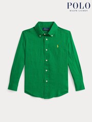 Verde închis - Cămașă cu logo Polo Ralph Lauren - Imaginea 2 din 2