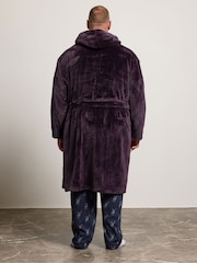BadRhino Big & Tall Red Textured Hooded Robe - Image 2 of 5