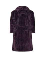 BadRhino Big & Tall Red Textured Hooded Robe - Image 5 of 5