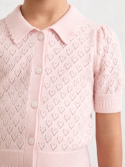 Reiss Ava bombaž in volne srčast-Pointelle Top - Slika 1 iz 4