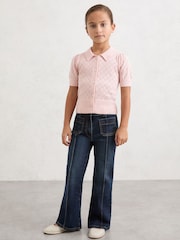 Reiss Ava bombaž in volne srčast-Pointelle Top - Slika 3 iz 4