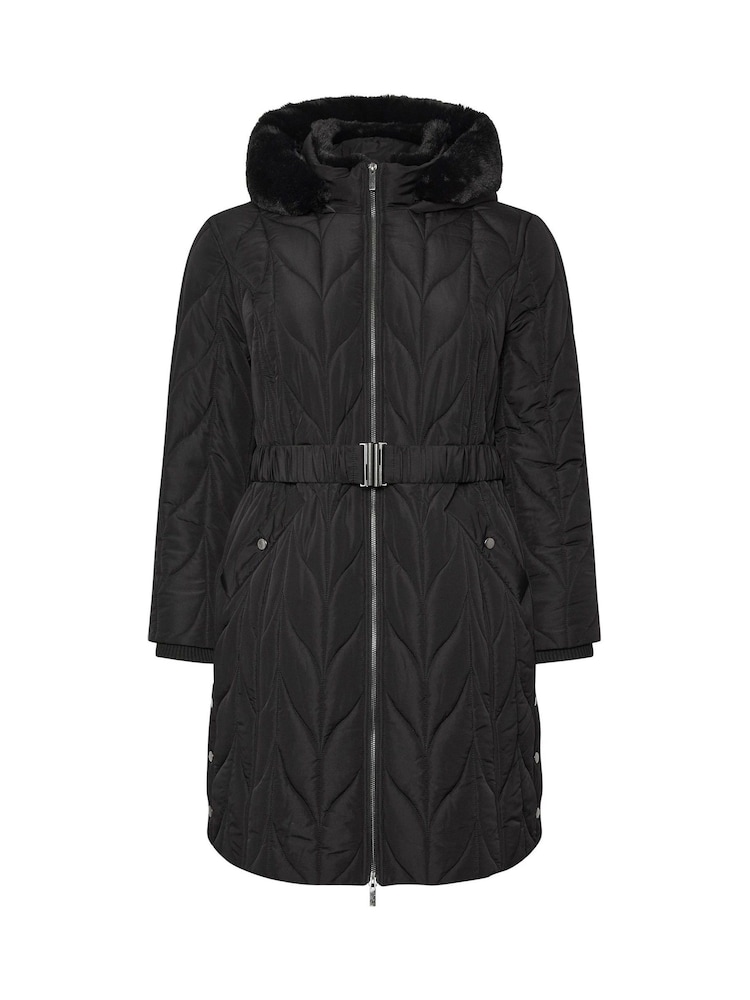 Evans Luxe Faux Fur Black Parka - Image 5 of 5