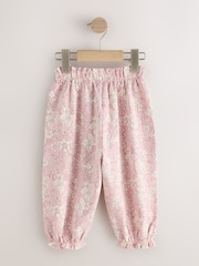 橙色花卉 - 纹理裤子（3个月-7岁） - 图片6 / 8