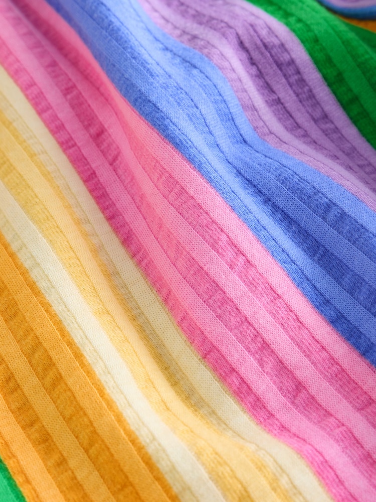 Pink/Regenbogenstreifen - Hose mit weitem Bein (3 Monate – 7 Jahre) - Bild 7 von 7