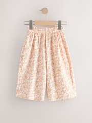 Ecru White Ditsy Floral Wide Leg Trousers (3mths-7yrs) - Image 4 of 7