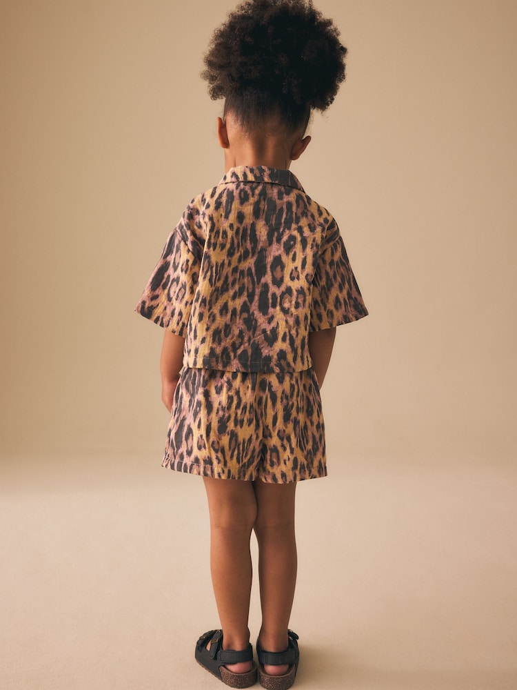 Animal Print Shirt And Short Co-Ord Set (3mths-10yrs) - Image 2 of 4