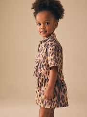 Animal Print Shirt And Short Co-Ord Set (3mths-10yrs) - Image 4 of 4