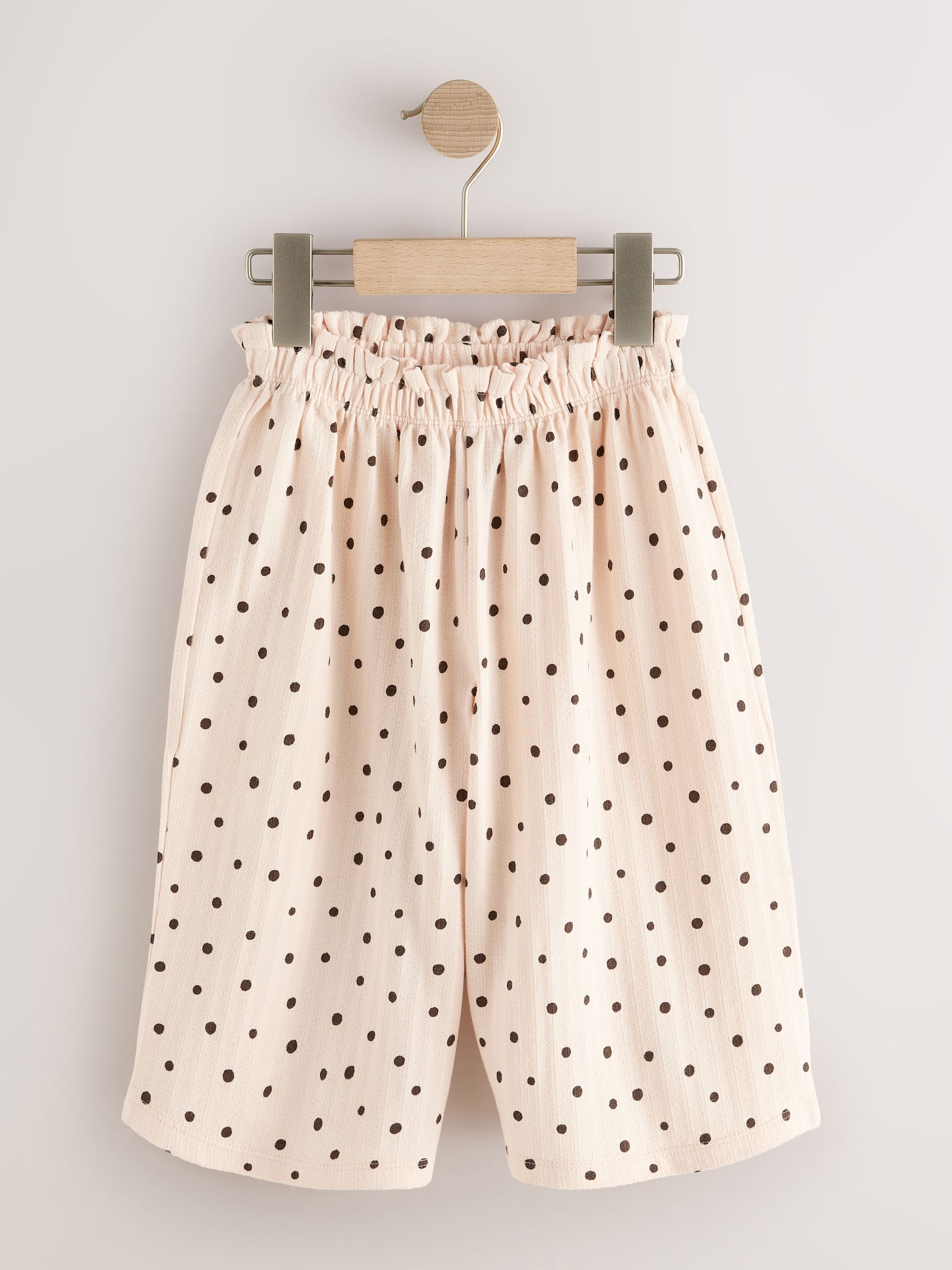 Buy Ecru Mono Spot Wide Leg Trousers (3mths-7yrs) from Next Gibraltar