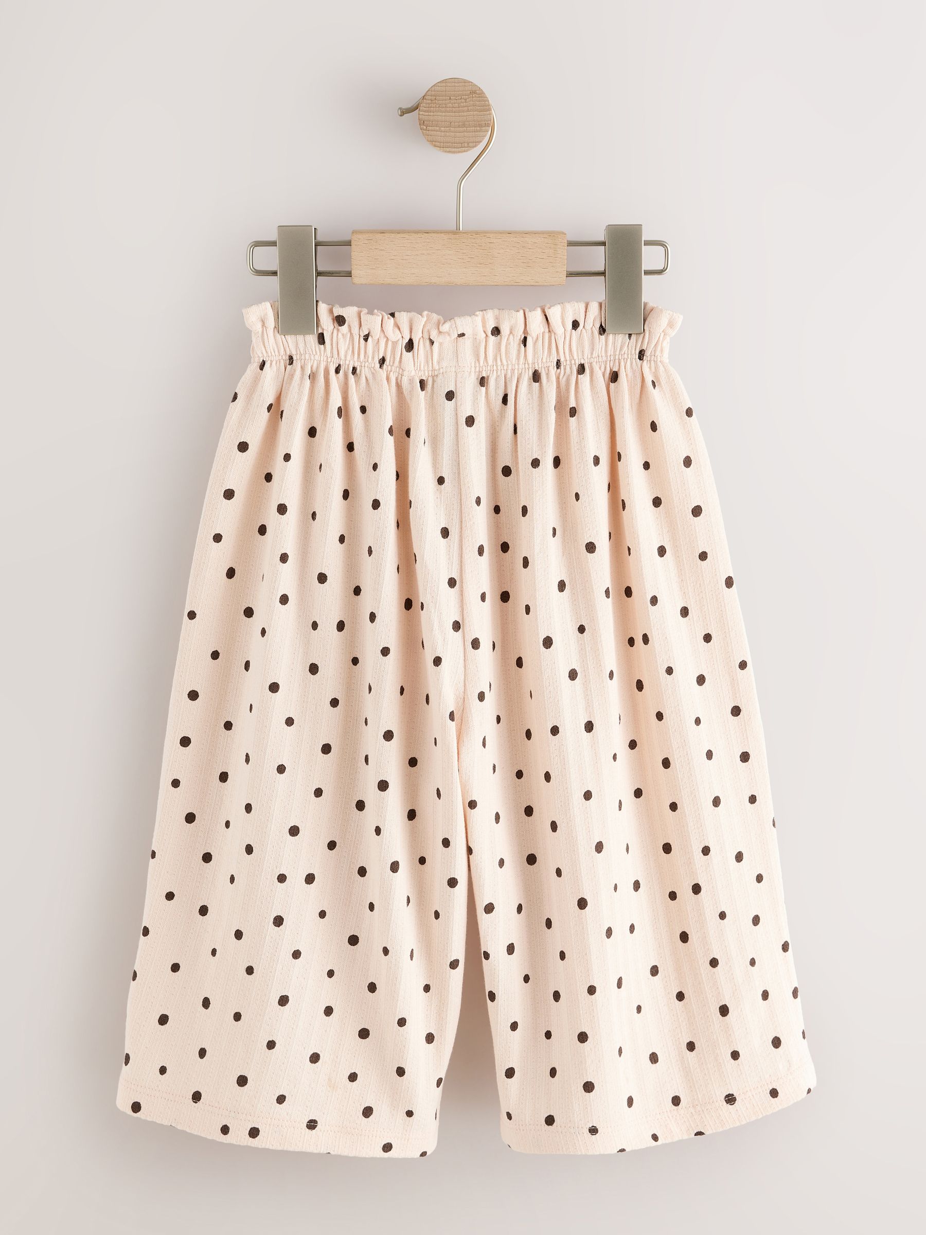Buy Ecru Mono Spot Wide Leg Trousers (3mths-7yrs) from Next Gibraltar