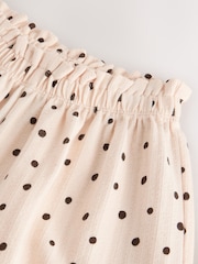 Ecru Mono Spot Wide Leg Trousers (3mths-7yrs) - Image 5 of 6