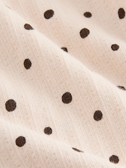 Ecru Mono Spot Wide Leg Trousers (3mths-7yrs) - Image 6 of 6