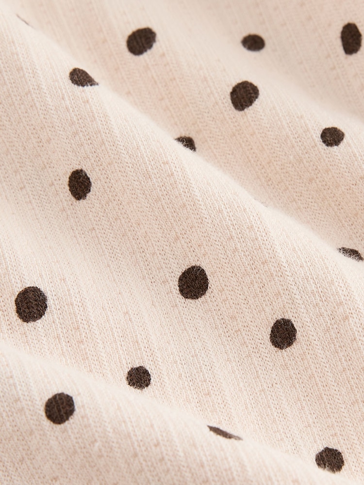 Ecru Mono Spot Wide Leg Trousers (3mths-7yrs) - Image 6 of 6