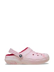 Crocs Pink Classic Lined Clogs - Image 1 of 4