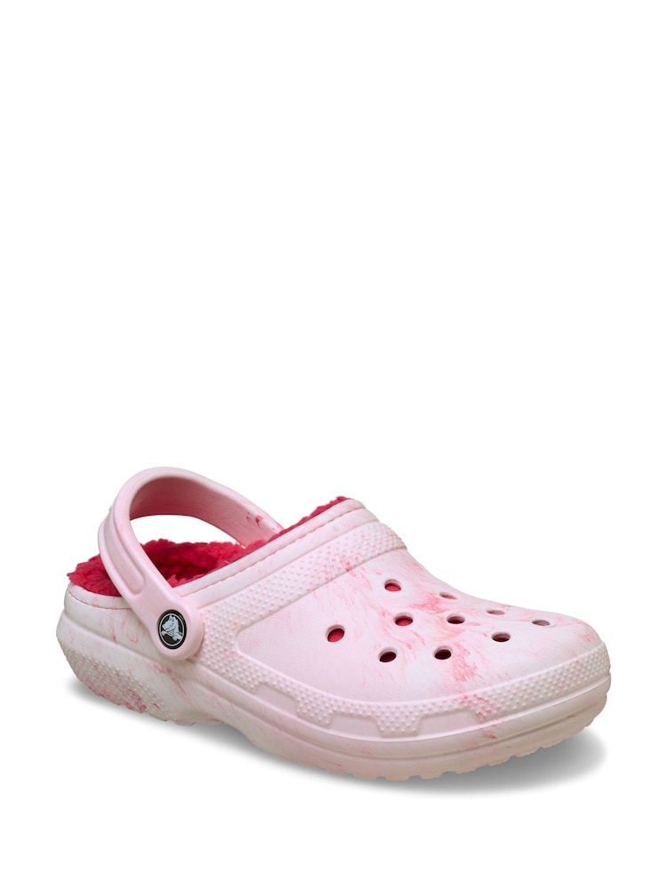 Crocs Pink Classic Lined Clogs - Image 2 of 4