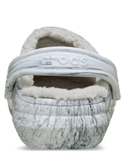 Crocs Grey Classic Lined Clogs - Image 3 of 4