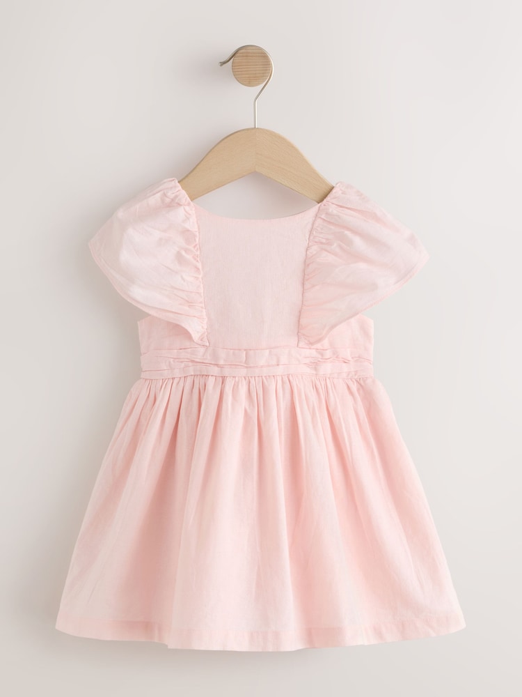 Rosa pálido - Vestido de graduación con mangas de ángel (3 meses-8 años) - Imagen 1 de 4