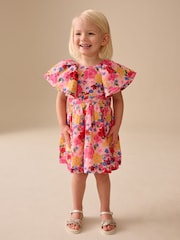 Estampado multicolor intenso - Vestido de graduación con mangas de ángel (3 meses-8 años) - Imagen 1 de 8