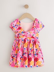 Estampado multicolor intenso - Vestido de graduación con mangas de ángel (3 meses-8 años) - Imagen 6 de 8