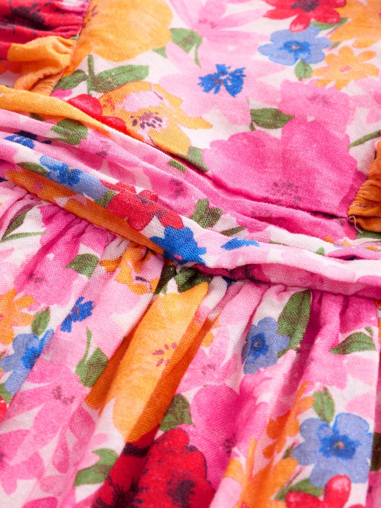 Estampado multicolor intenso - Vestido de graduación con mangas de ángel (3 meses-8 años) - Imagen 8 de 8