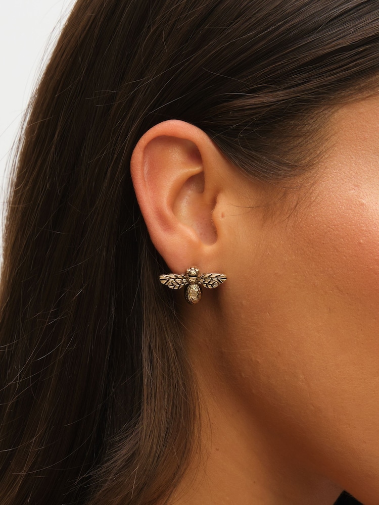 Mood Gold Tone Polished Insect Stud Earrings 2 Pack - Image 2 of 3